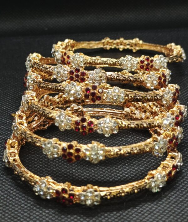 Golden red bangle